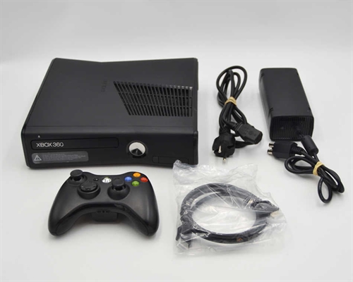 XBOX 360 Console - Black - Slim 250GB - SNR 128015414009 (B Grade) (Used)